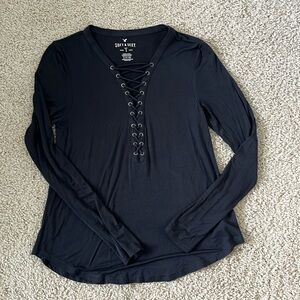 American Eagle Soft  Sexy Long Sleeve with Lacing
